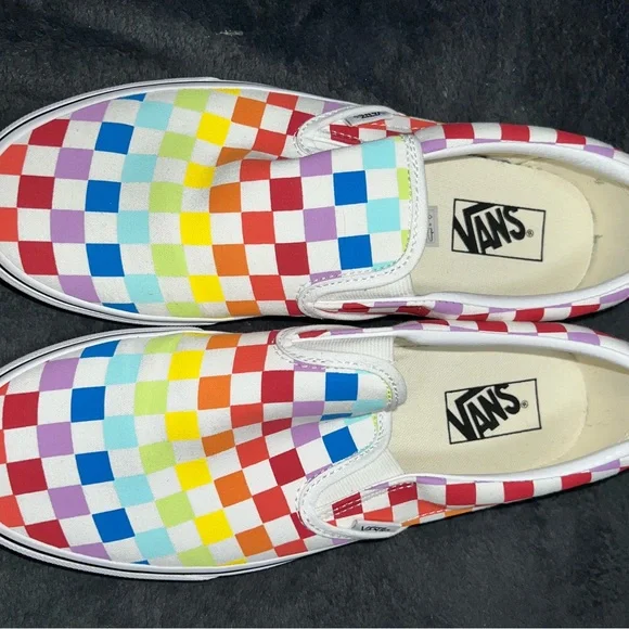 Vans Rainbow Checkered Vans - Picture 1 of 4